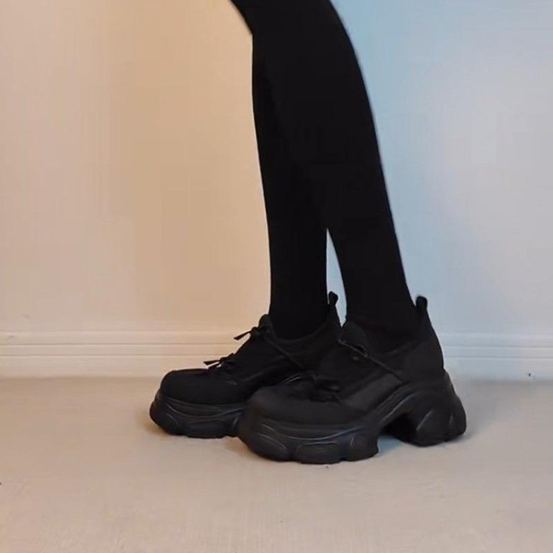 2025 Women's New Autumn and Winter Leather Round Toe and Calf High-heeled Zipper Thick Soled Elastic Short Boots