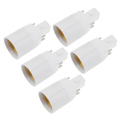 5 sztuk 4-stykowy przewodzący G24 do E26 E27 Adapter gniazda Gx24q Adapter podstawy lampy G24q do średniego konwertera gniazda światła Edison