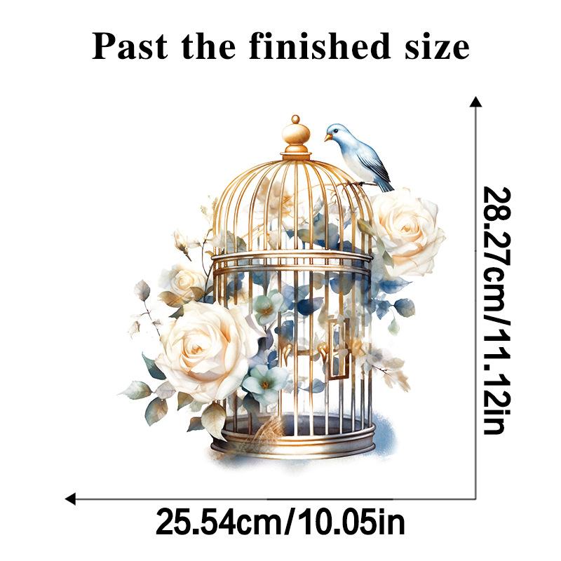 

7 стилей Креативные наклейки на стену в виде птичьей клетки Шкафы для ванной Крышки для унитаза Ремонт Украшения Водонепроницаемые наклейки 30x30CM