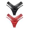 2 Pcs Postpartum Sheer Mesh Underwear for Women Low Waist See Through Thong Breathable Ultra Thin V String Panties