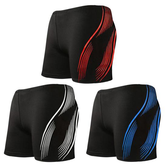 Erkekler yüzme şortu İpli Elastik Bel Yumuşak Hızlı Kuru Nefes Slim Fit Renk Eşleştirme Orta Bel Banyo Boksörler Sörf Su Sporları