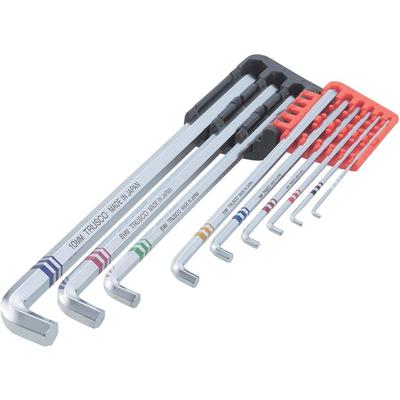TRUSCO Torsions-Sechskantschlüssel, Silber, 9-teiliges Set, TTX-9S