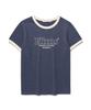 Kimseupeulesikoteunmakes Kim'S Bomb Line Ringer T-Shirt Blue