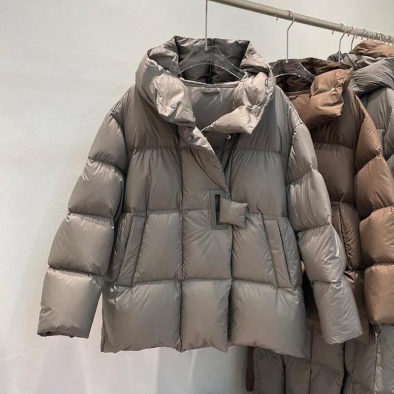 Winter Down Jacket Women Fashion Thick Warm Fluffy Parkas Loose Oversized Puffer Coat Outwear