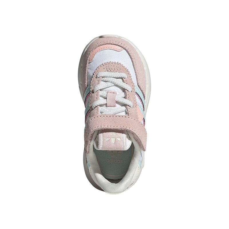 Adidas Originals Retropy F2 Cf El I Comfortable Fashion Slip-Resistant Durable Low-Top Walking Shoes Baby Shoes Pink White JR7992