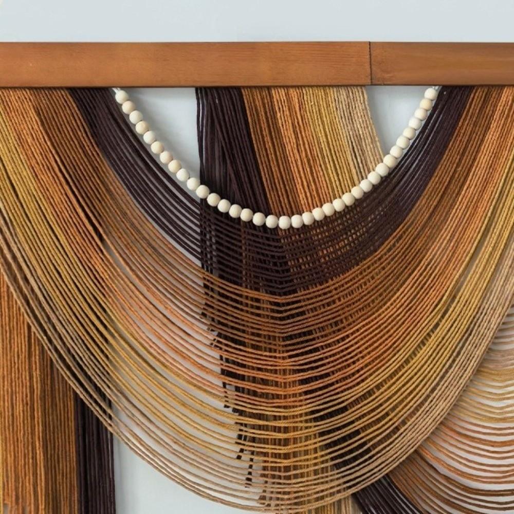Wall Art Bohemian Wall Decor Wooden Macrame Wall Hanging Handmade Tassel Tapestry  Household