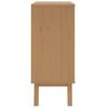 Vidaxl Komoda Olden, Szaro-Brązowa, Lite Drewno Sosnowe