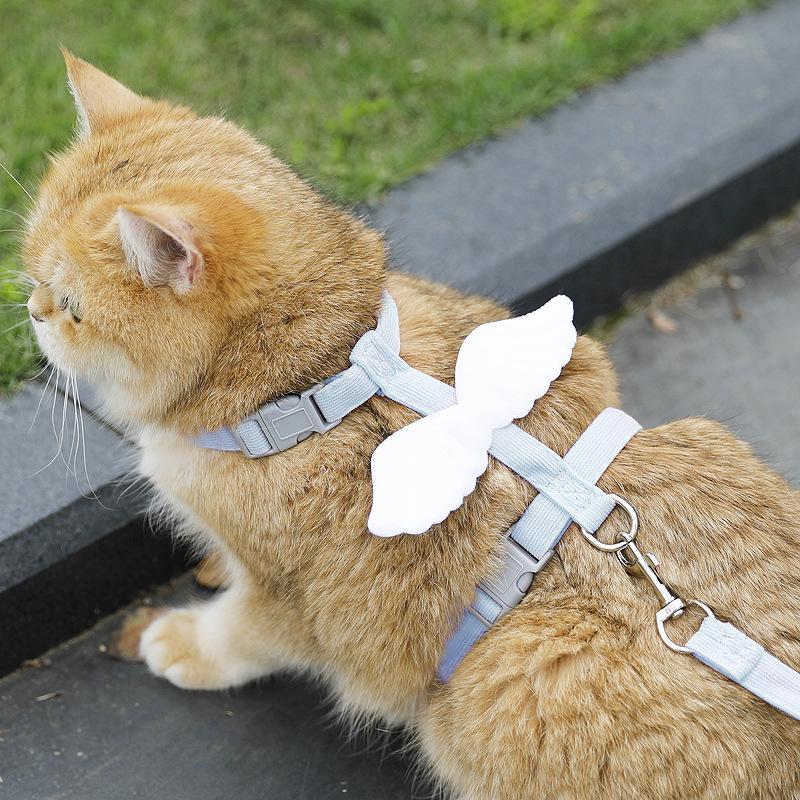 

Little Bee Anti-Escape Cat Leash & Harness - Adjustable Outdoor Walking Rope S (1-6 lbs)