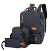 2025 Unisex Fashion Backpack: Student School Bag & Travel Laptop Three-Piece Set