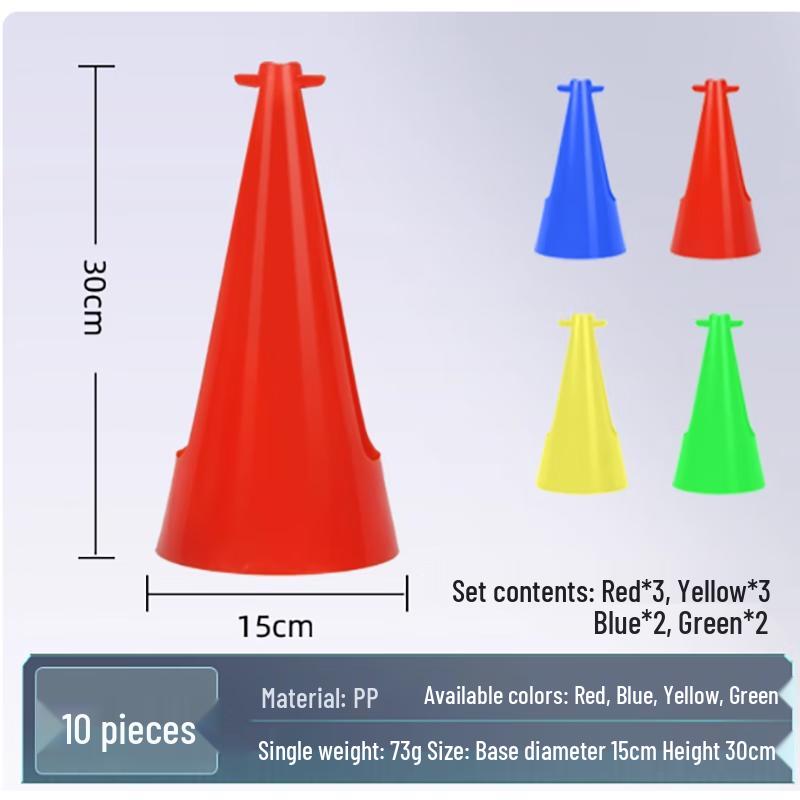 YaYing 30cm Portable Basketball Training Cones (10-Pack)