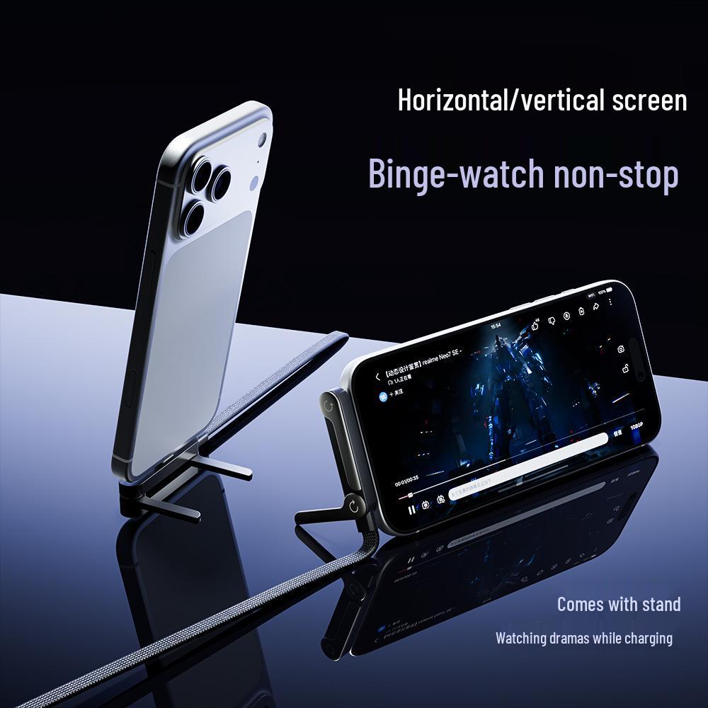 In-Stock 240W Foldable Fast Charging Braided Dual C Data Cable for Apple & Huawei Phones