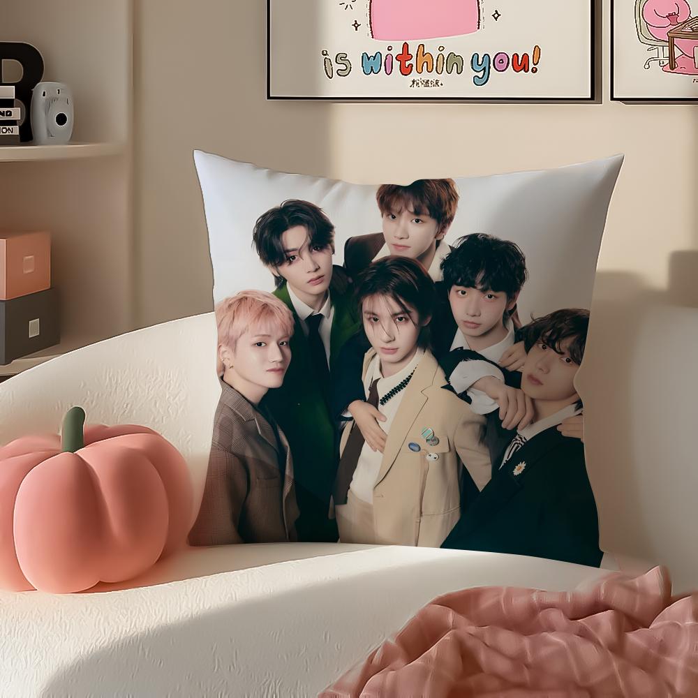 BBOYNEXTDOOR Who Cushion Cover Pillowcase Short Plush Invisible zipper Room Sofa Cushion Cover