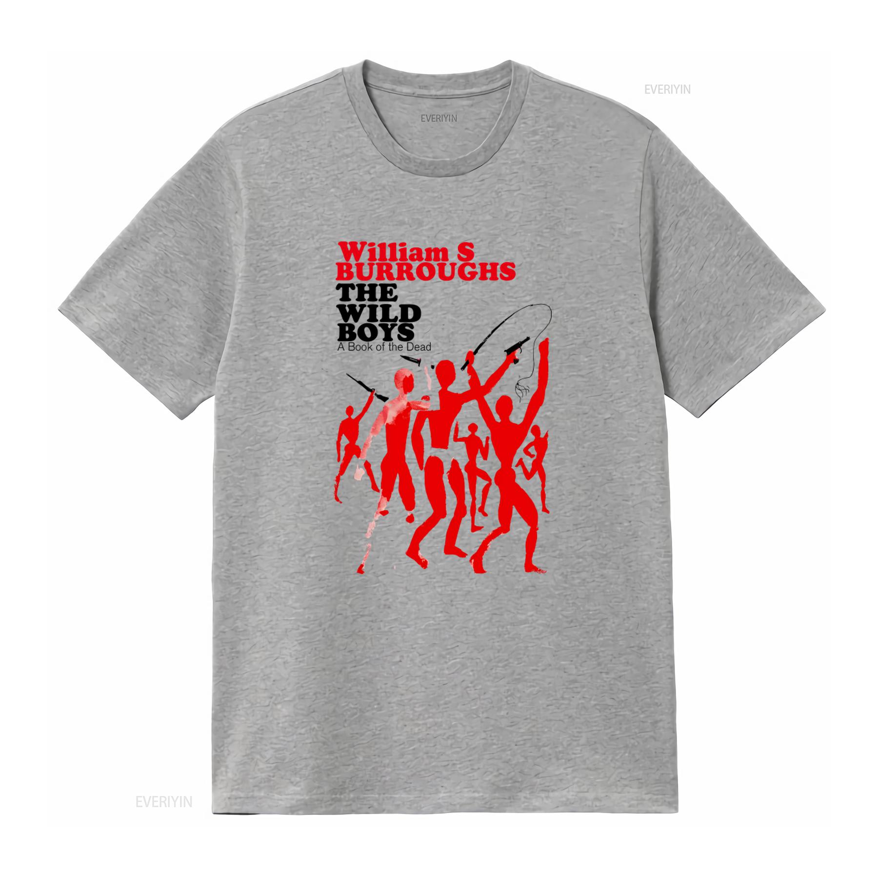WILLIAM BURROUGHS The Wild Boys A Book of Dead T shirt Long Sleeve Print Throbbing vintage Washed Comfortable Casual graphic S