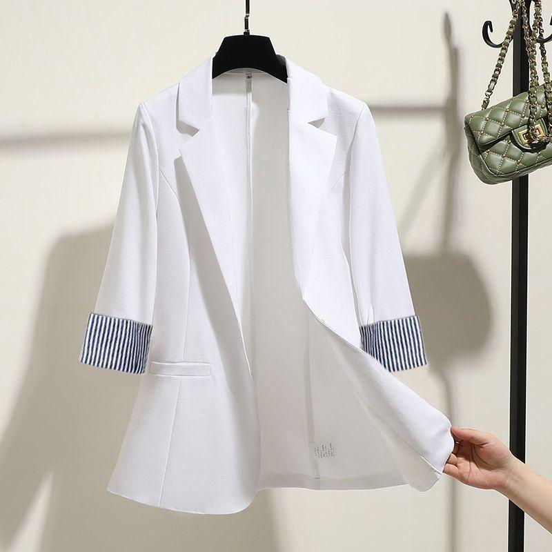 Suit Jacket Female Spring and Summer New Slim-fit Drape Thin Style Seven-point Sleeve Suit Top