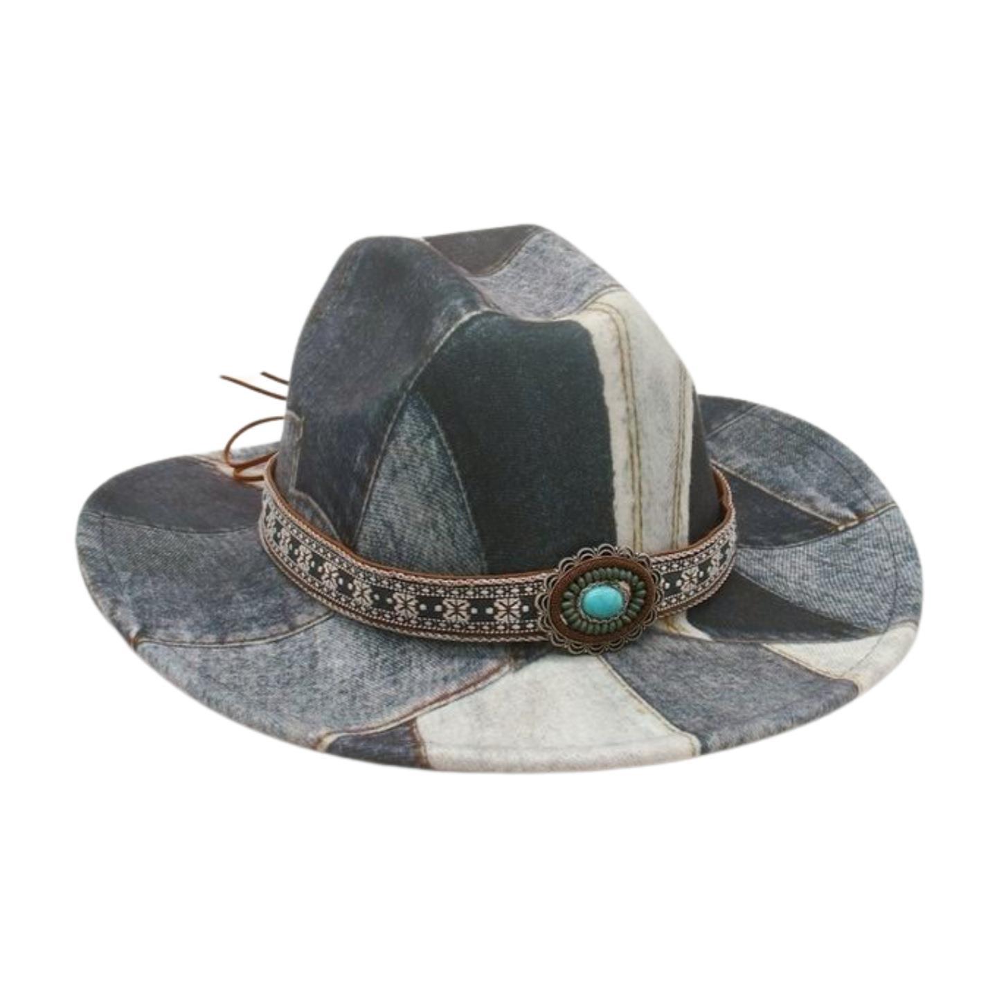 

Simple And Old Western Cowboy Hat Travel Vacation Jazz Hat High-End Photography Concave Shape Retro Cowboy Hat [one word top] one size fits all