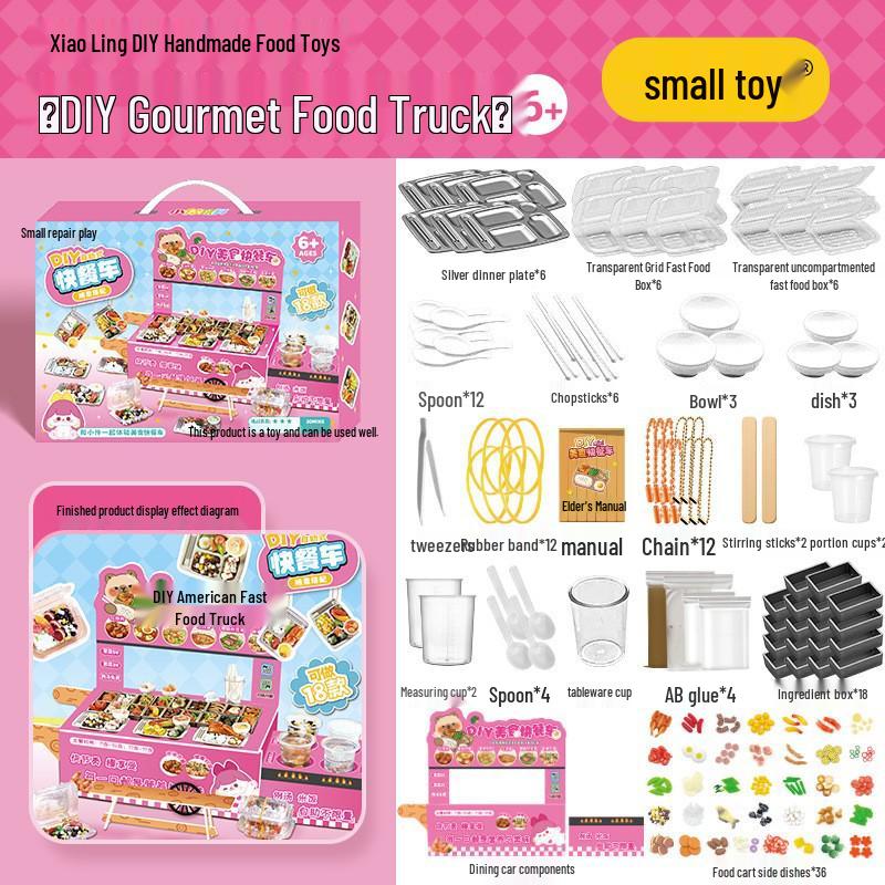 Xiaoling Toys Miniatur Süßigkeitenladen DIY Essensspielzeug für Mädchen ab 6 Jahren Geburtstagsgeschenk