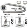 60cm Auto Luft Standheizung Auspuffrohr+ 22mm/24mm Edelstahl Borddurchlass Auspuffanschluss Halterung Für Webasto Eberspache