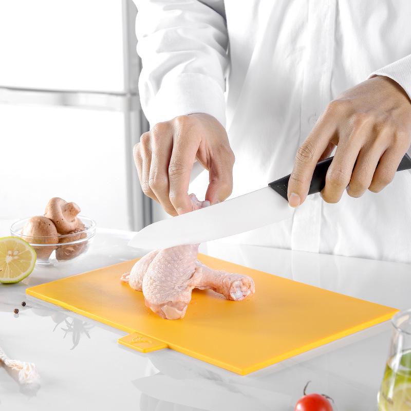 PP Plastic Cutting Board Set with Storage - 4 Piece, Multi-purpose for Kitchen, Fruit, and Food Prep