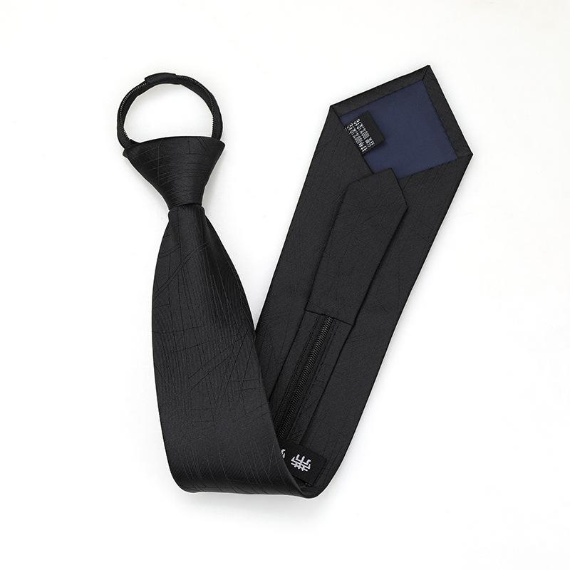 Black Zipper-Free Lazy Blue Men And Women Business Dress Interview To Work Groom Wedding Korean Version Narrow Tie