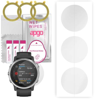 3x Apgo Hydrogel Screen Protector for Garmin Fenix 6S, Hydrogel Film, with Positioning Layer Easy Installation
