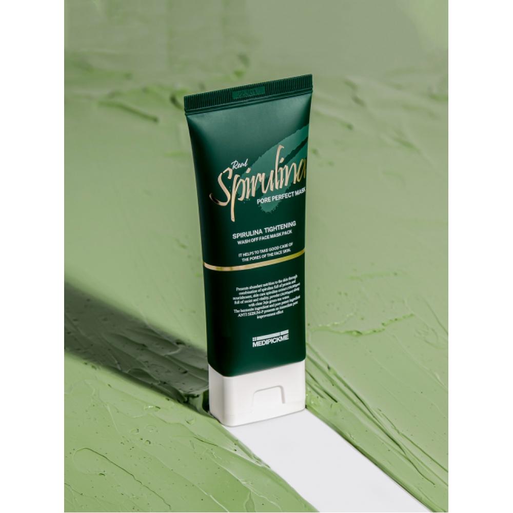 Medipickme Real Spirulina Pore Perfect Pore   Soothing Mask Pack 100g