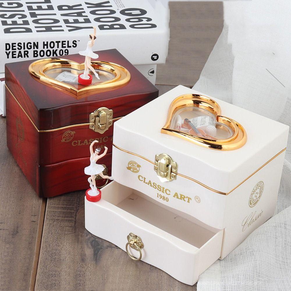 With 1 Pullout Ballet Girl Music Box Classic Swivel Ballet Girl Ornament  Birthday Gift