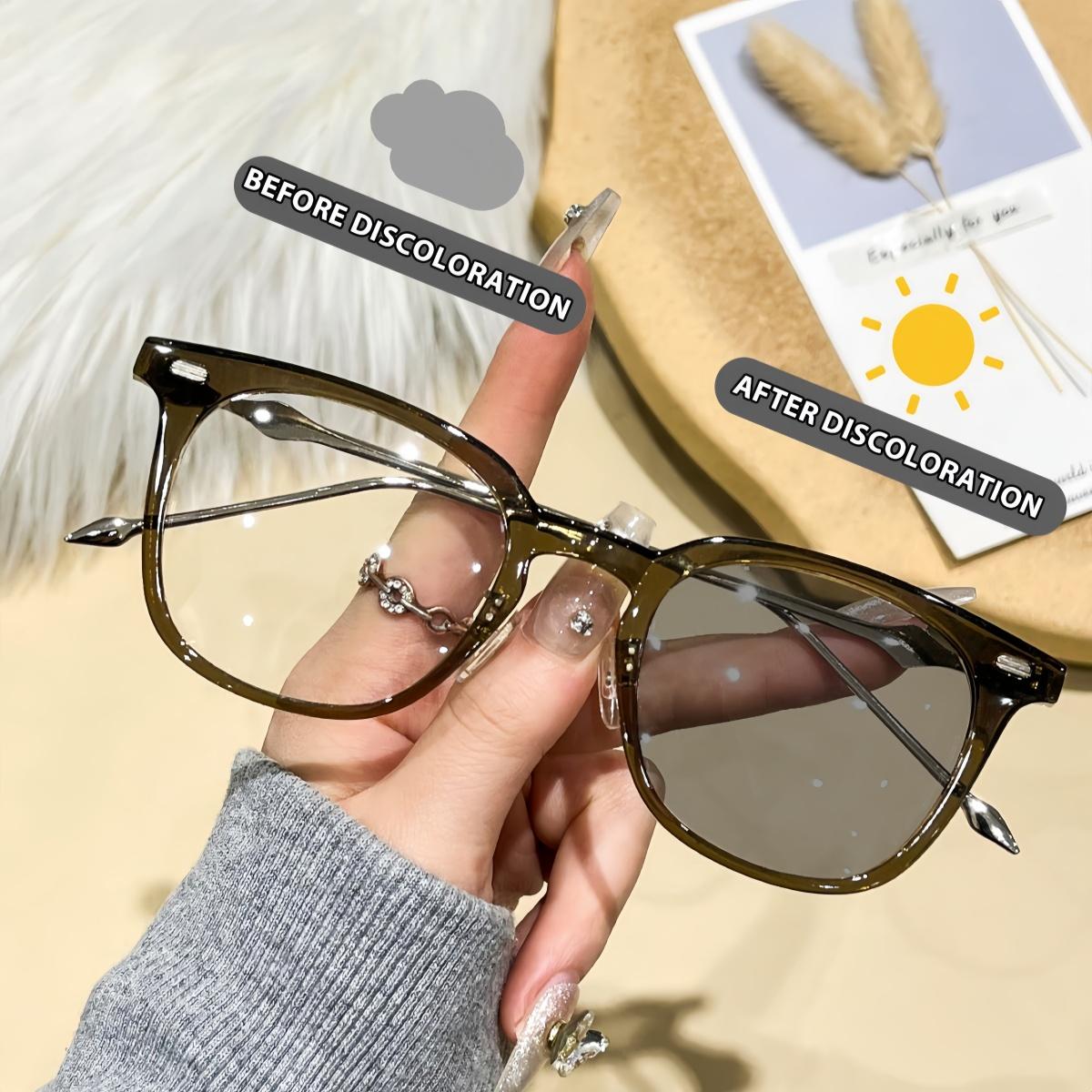1PC European and American retro style men s and women s fashionable color changing sunglasses, trendy and versatile, lightweight
