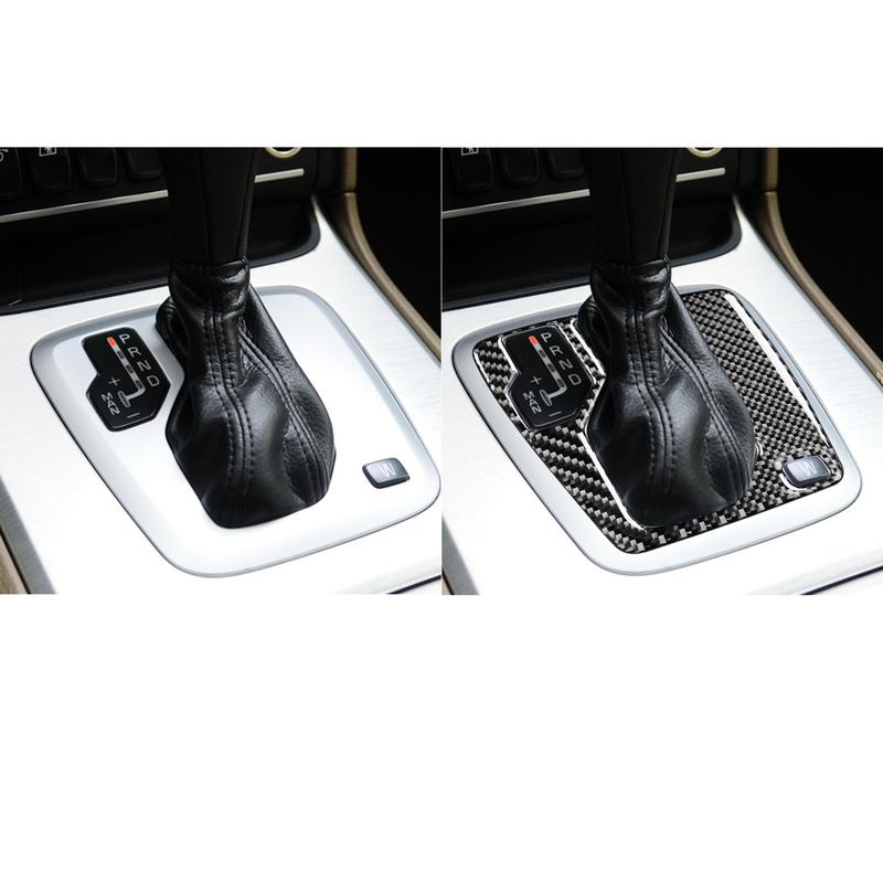 For Volvo XC90 2003—2014 Car Accessories Carbon Fiber Central Gear Shift Button Panel Interior Cover Trim Sticker Modification