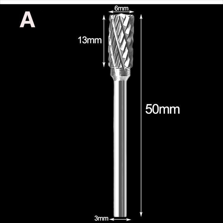 3*6mm Metal Drawing Tungsten Carbide Milling Cutter Rotary Tool Burr CNC Engraving Abrasive Tools Metalworking Milling Polishing