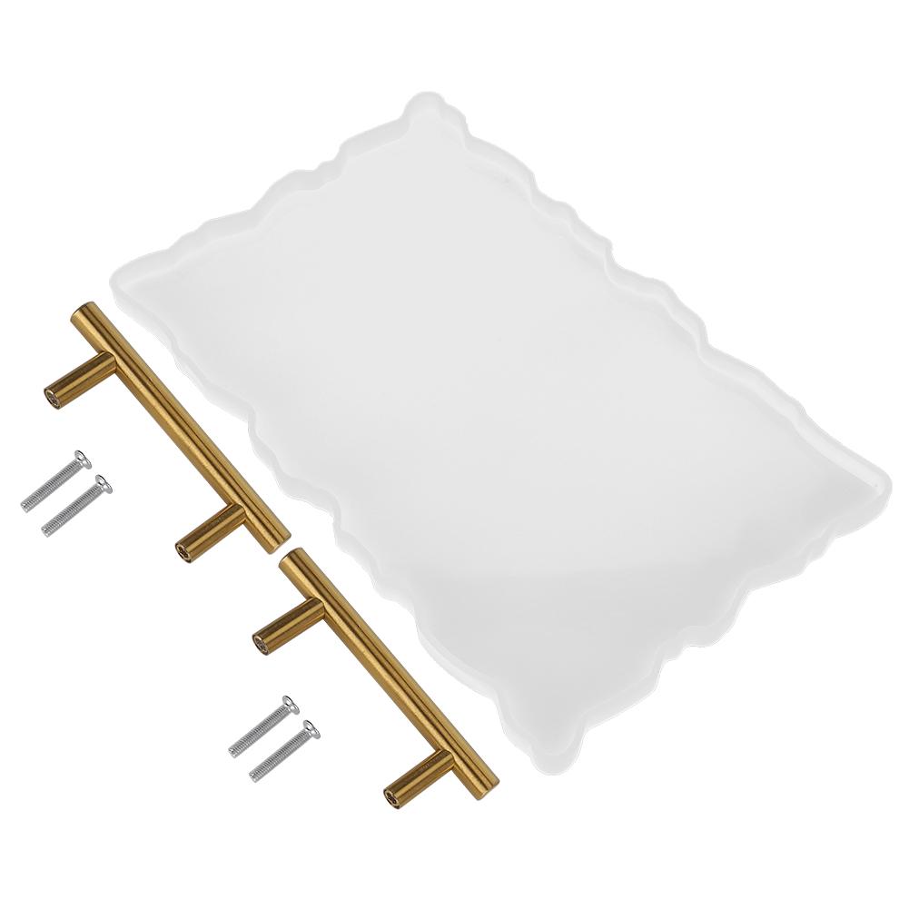 

Силиконовый поднос для фруктов, форма для чайного подноса, нестандартные подставки, художественная форма «сделай сам» с ручкой