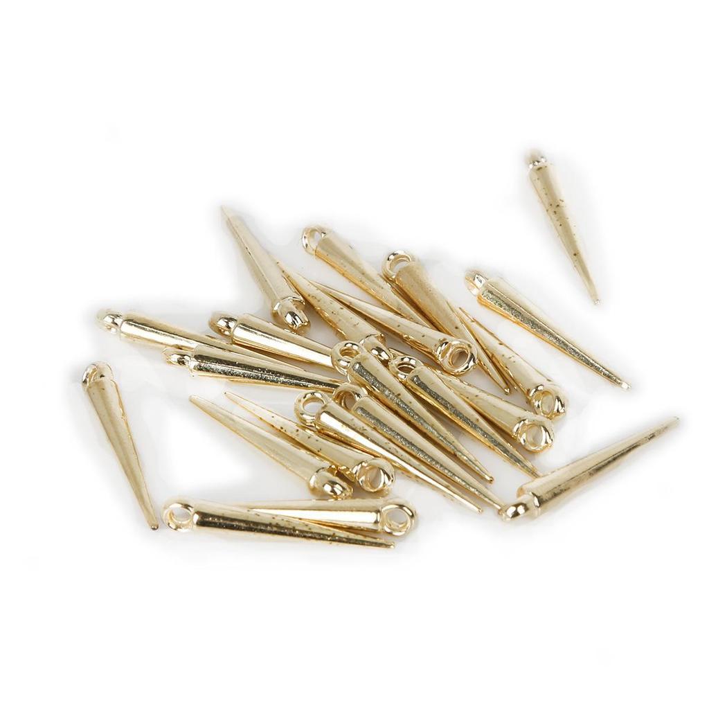 Gold Electroplated Acrylic Beads Pendant Bracelet Necklace Earring Jewelry Making Kit.