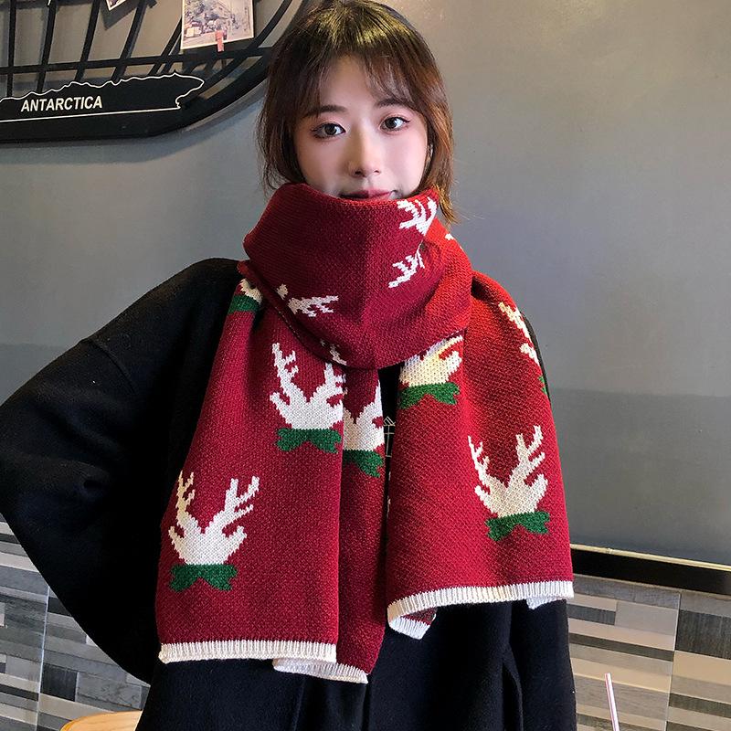 

Korean Style Women s Imitation Cashmere Plaid Scarf - Thickened Winter Shawl 40x190CM
