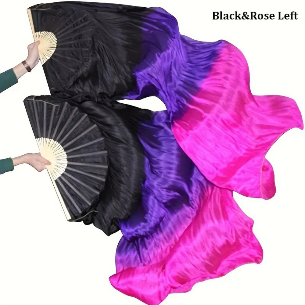 Éventail de Danse du Ventre Couleur Dégradée Multicolore Accessoires de Danse Outil pour Danseur d'Entraînement Longueur 150 cm Danse Carrée Pour Enfant Femme
