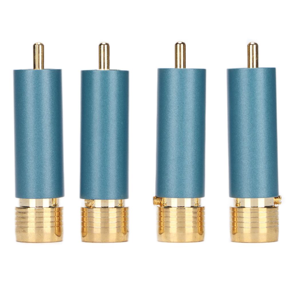 4 Stück PreffairCelsiusR1722 Stecker Vergoldet Selbstverriegelnd Lötlos Stecker