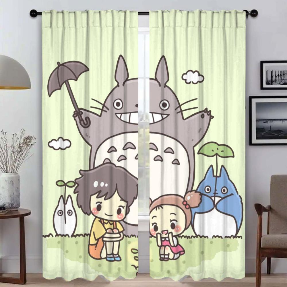 

TotoroS Anti-mosquito Curtains for Living Room Window Curtain for Room 2 Panel Home Interior Curtains Partition Shades Kitchen W50xH70cmx2pcs-CL