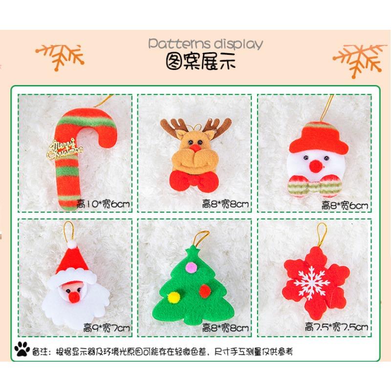 Christmas tree decoration accessories, Christmas decorations felt cloth snowman old man pendant tree top star pentagram