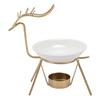 Ceramic Tealight Candle Holder Wax Melt Warmer Deer Shape Iron Home Decoration Vintage Essential Oil