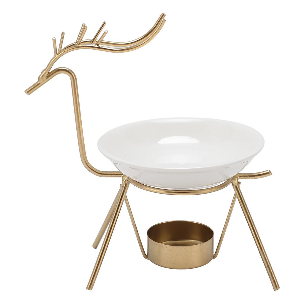 Ceramic Tealight Candle Holder Wax Melt Warmer Deer Shape Iron Home Decoration Vintage Essential Oil