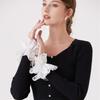 Elegant Lace Jabot Collar Detachable Hollow Design Wrist Cuffs Victorian Style Cosplay Accessory For Women Party Costume