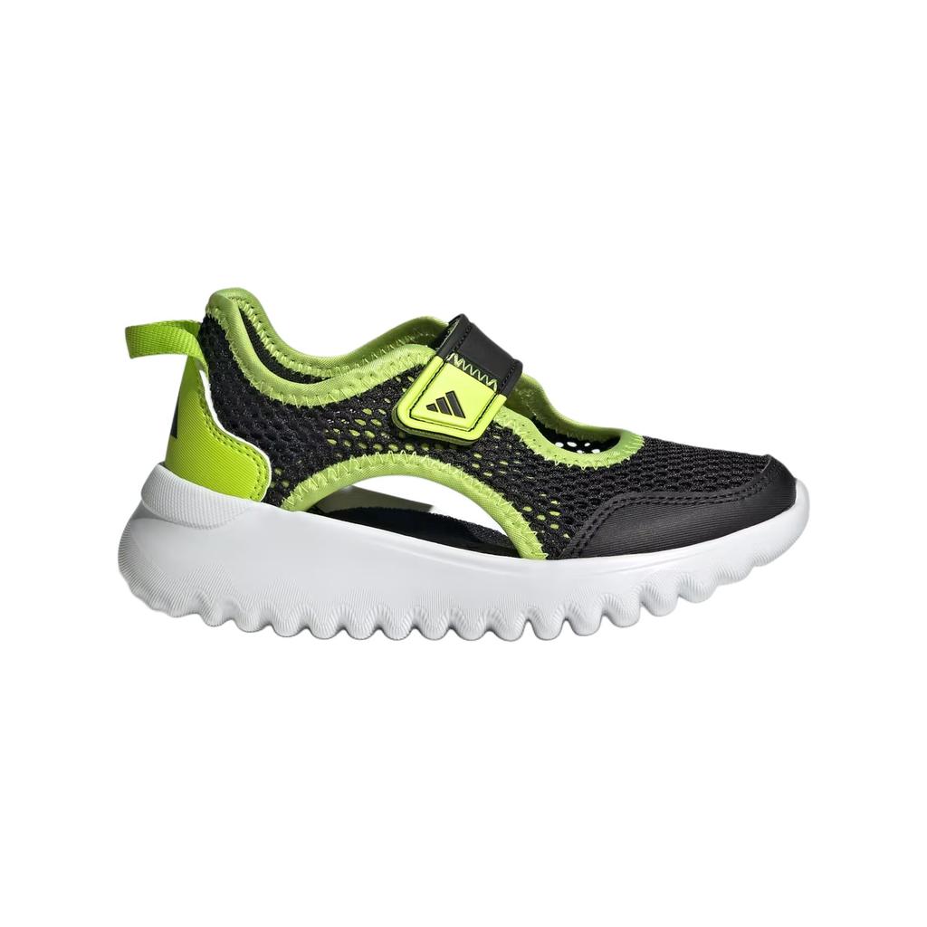 Adidas Summerflex Versatile Comfortable Non-Slip Durable Low-Top Kids Sandals Kids Sandals Black Green IH8728