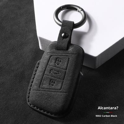 Suede Faux Leather Car Key Case Cover Protective For VW Tiguan Atlas Arteon Taos Golf Passat B8 CC for Skoda Superb A7 Kodiaq