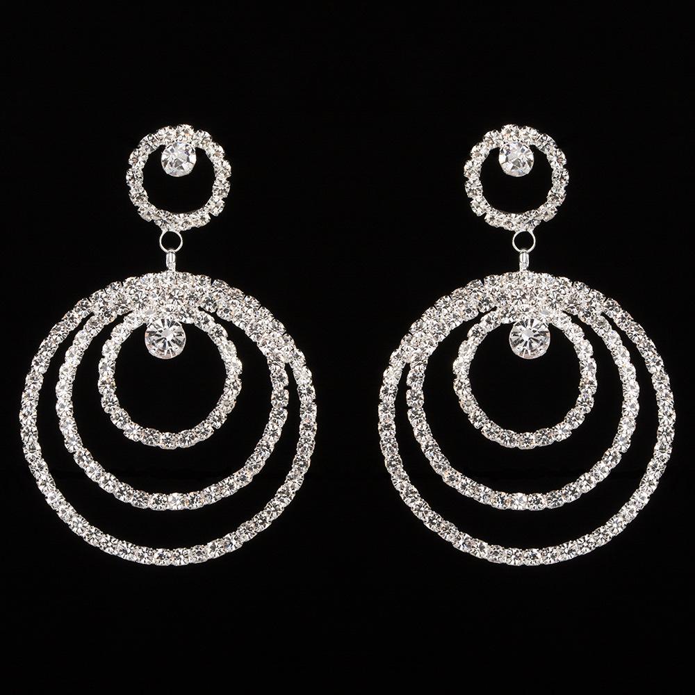 

Преувеличенные серьги-подвески в виде круга - Европейский и американский стиль, серьги-подвески для женщин E300 белый