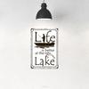 Funny Fishing Signs Life Is Better At The Lake Vintage Metal Fish Painting Art Printing Poster Wall Decor for Home Kitchen Bar Cafe Pub 12x8 Inch