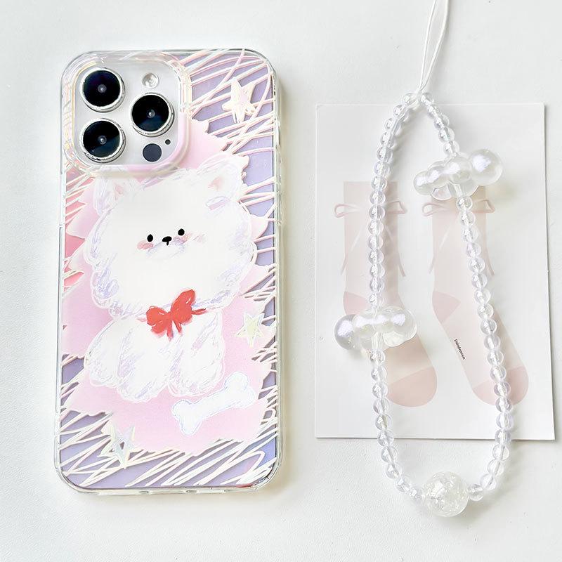 Zhitai Feather Yarn Transparent Phone Case for iPhone 14/13Pro/12/16Pro/15