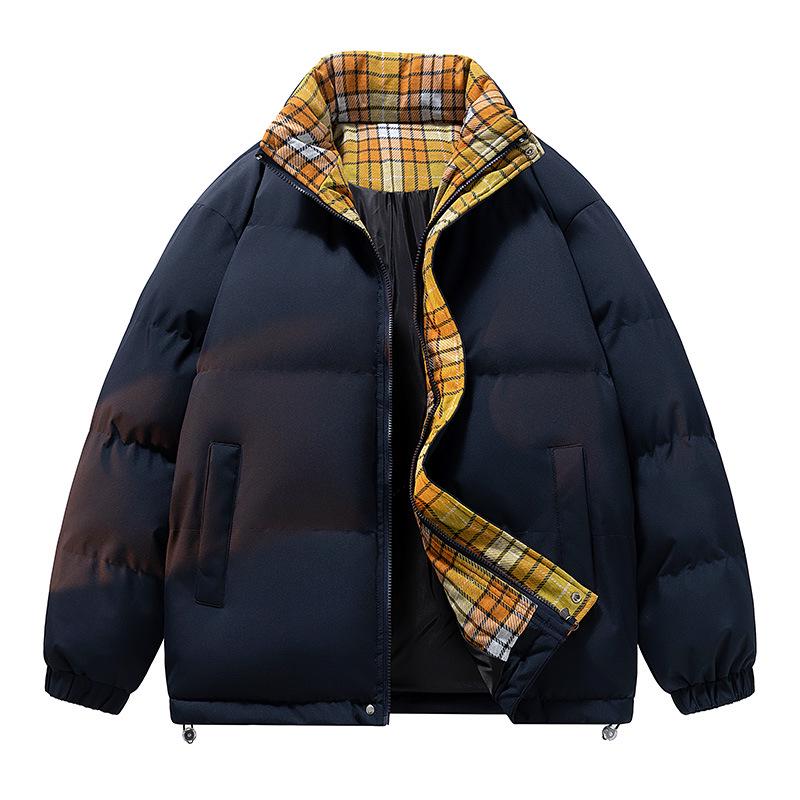 Teen Stand Collar Cotton Jacket - Trendy Padded Outerwear for Junior & High School Boys