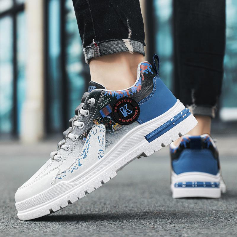 Spring New Men's Shoes Height Increasing Thick Soled Casual Board Shoes Men's Sports Waterproof Anti Slip Versatile Breathable White Shoes