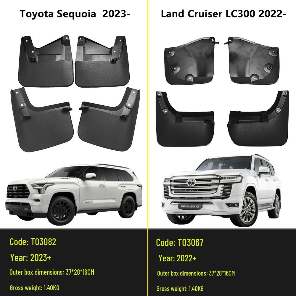 Kompatible Schmutzfänger für 2023 Sequoia, Land Cruiser LC200, GT Body Kit, LC300 und 2024 FJ250.