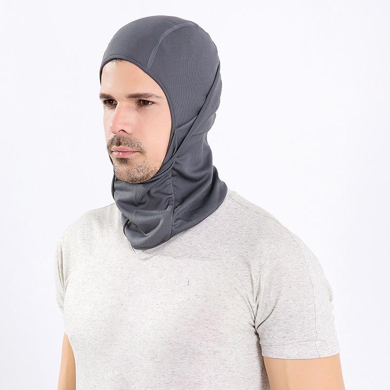 Outdoor Motorrad Warme Vollgesichtsmaske Sturmhaube Ski Hals Schwarz Schutz In Bequemer Lycra