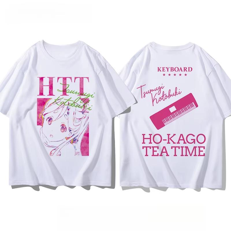 

K-ON Hirazawa Yui Anime Cosplay Summer Casual Sports Cotton Comfortable T-Shirt Short Sleeve Unisex Men s Women s T-Shirt - M... S разноцветный