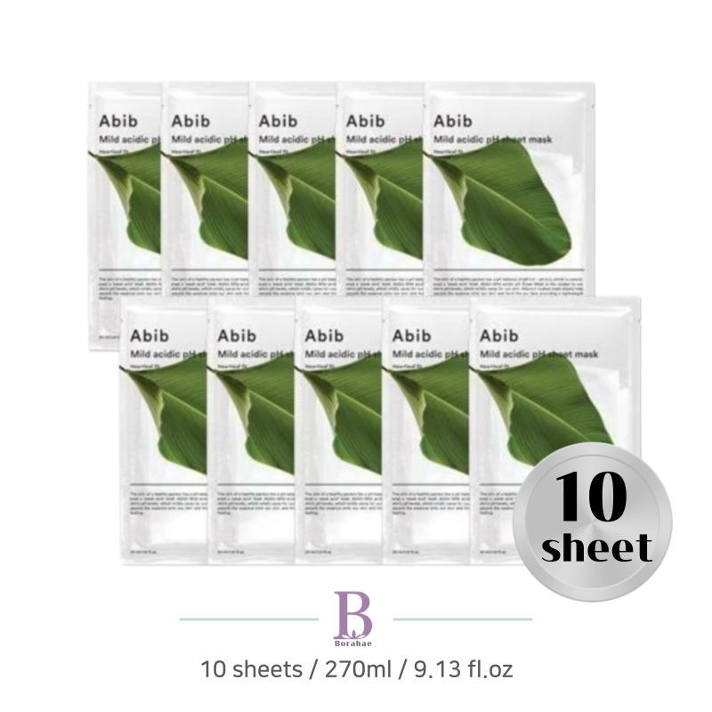 

ABIB Мягкая кислотная pH тканевая маска Heartleaf Fit 10 листов 10 Sheet